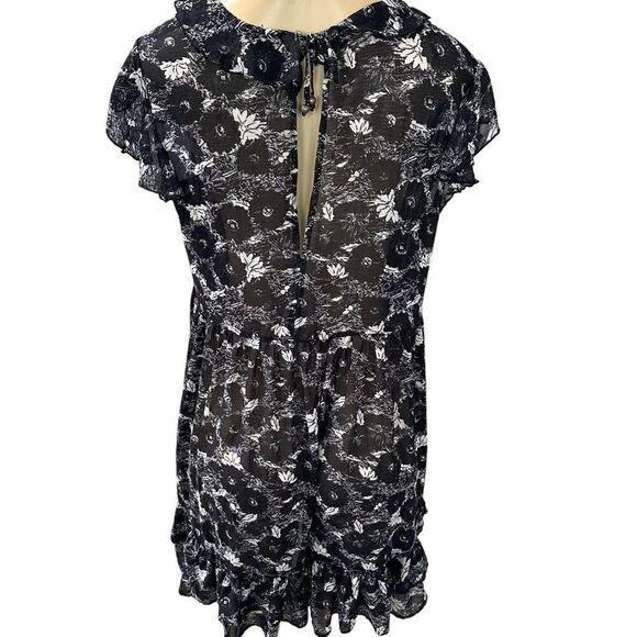 Free People These Dreams Floral Ruffled sheer Mini Dress - Picture 6 of 11